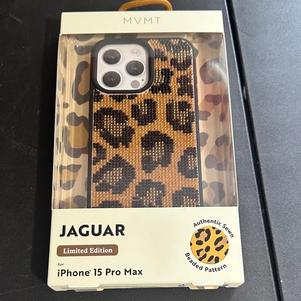MVMT limited edition jaguar beaded iPhone 15 pro max case